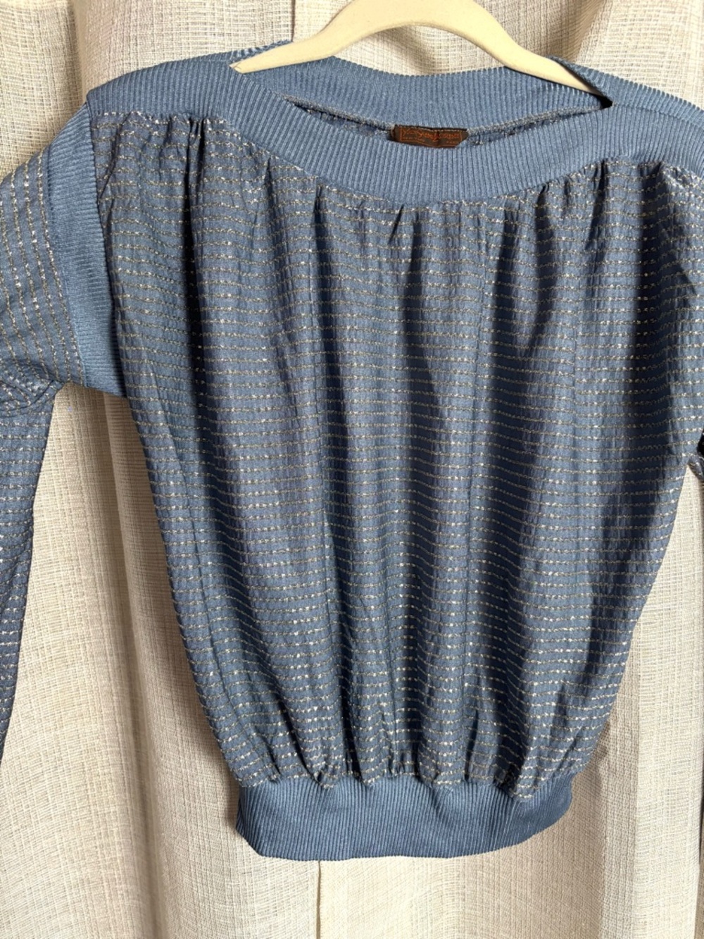 Vintage Yves Saint Laurent Disco Era  Long Sleeve Top - Picture 4 of 11